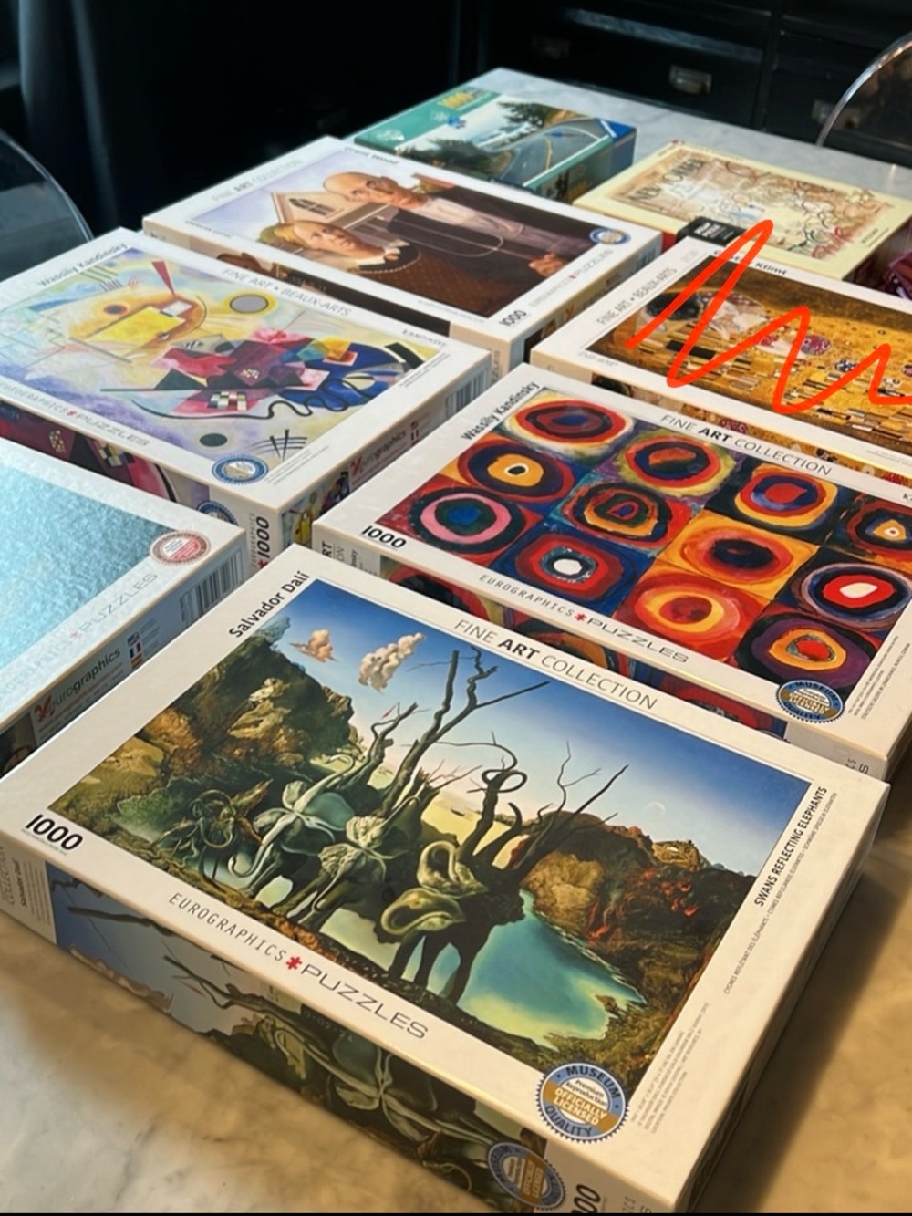 Fine Art Puzzles! Lot of 9 puzzles